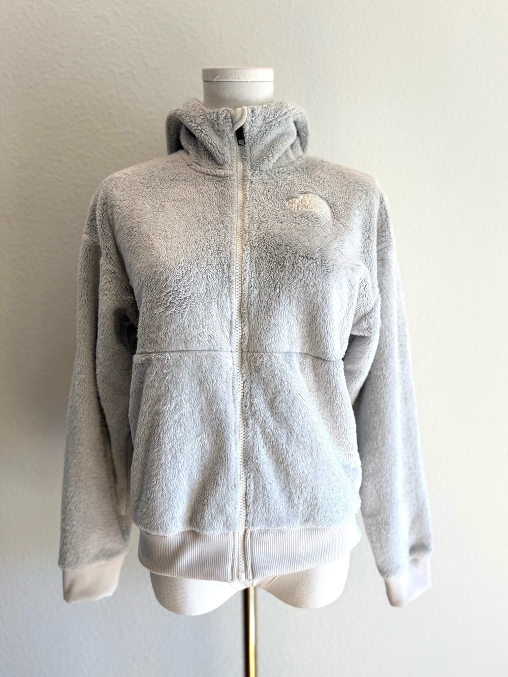 The North Face Girls Cream Fleece Zip Hoodie